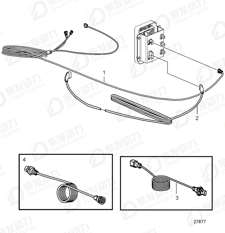 VOLVO Cable harness 22393934 Drawing